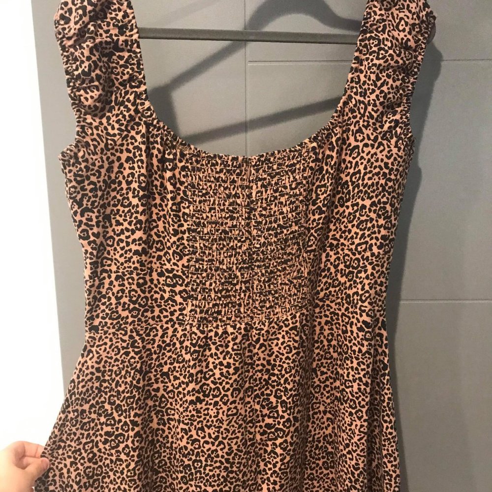 Leopard Print Off-Shoulder Dress - Picture 3 of 5